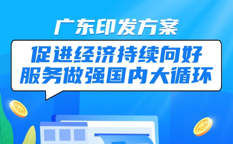 一图读懂 | 广东省促进经济持续向好服务做强国内大循环工作方案