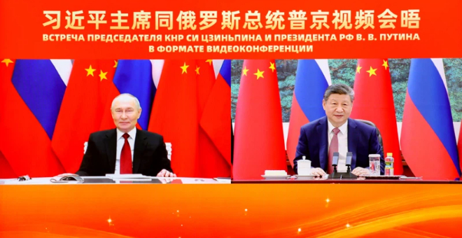 习近平同俄罗斯总统普京举行视频会晤