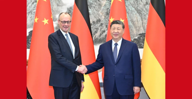 习近平会见德国总理默茨 习近平会见德国总理默茨