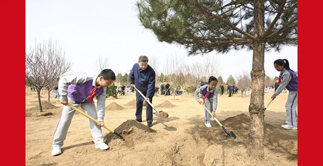 习近平在参加首都义务植树活动时强调 为山川大地增添锦绣 让中国式现代化底色更加亮丽 习近平在参加首都义务植树活动时强调 为山川大地增添锦绣 让中国式现代化底色更加亮丽