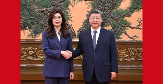 习近平总书记会见中国国民党主席郑丽文 习近平总书记会见中国国民党主席郑丽文