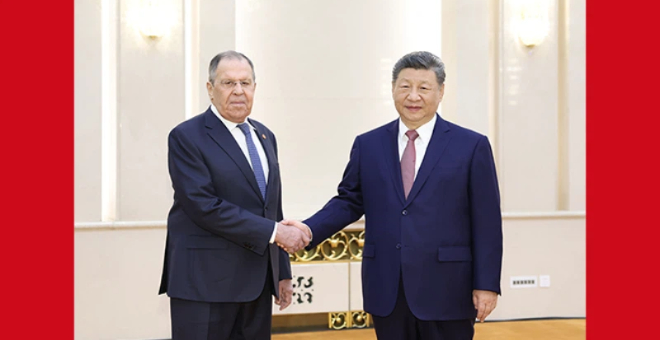 习近平会见俄罗斯外长拉夫罗夫 习近平会见俄罗斯外长拉夫罗夫