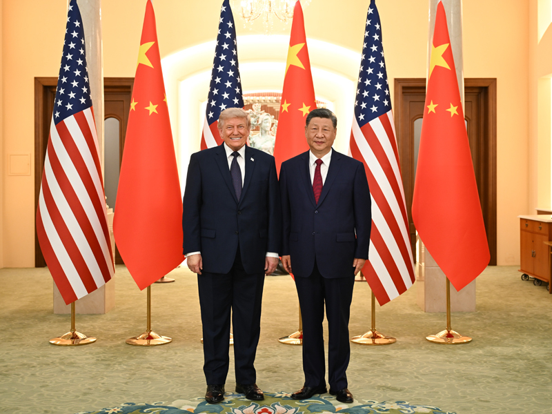 5月14日晚，国家主席习近平在北京人民大会堂举行宴会，欢迎美国总统特朗普访华。图片来源：新华网