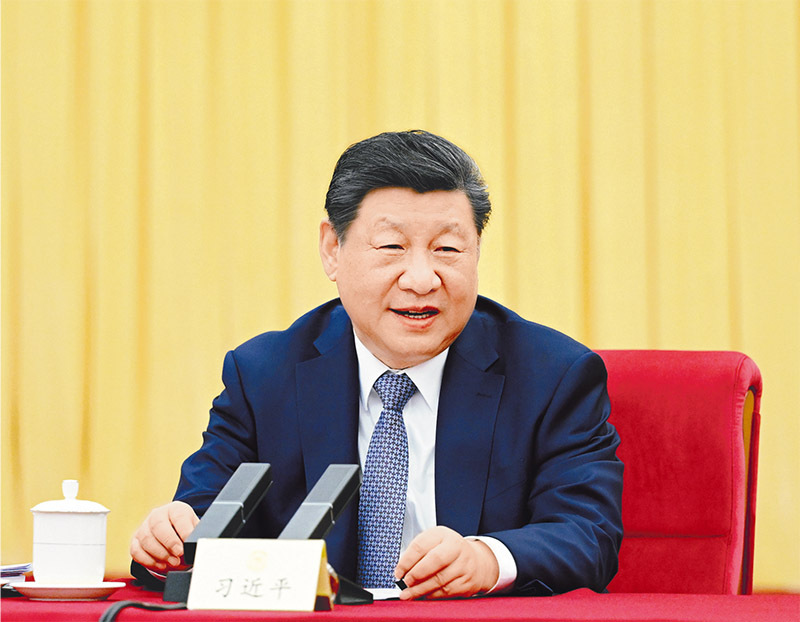 2026年3月6日下午，中共中央总书记、国家主席、中央军委主席习近平看望参加全国政协十四届四次会议的农工党、九三学社、医药卫生界、社会福利和社会保障界委员，并参加联组会，听取意见和建议。图片来源：新华网